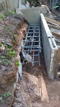 Battered new construction piles