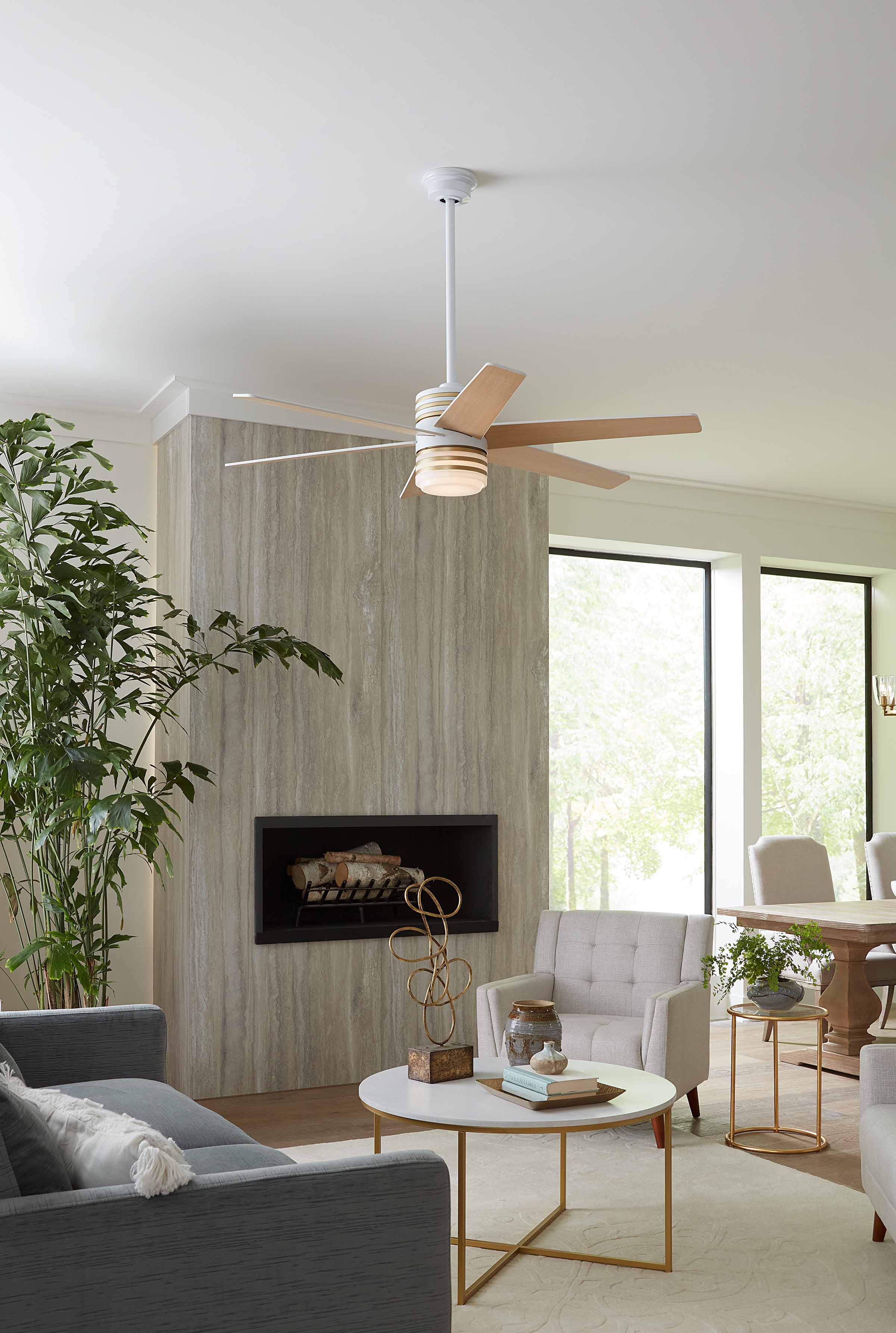 Carrolwood White Gold ceiling fan