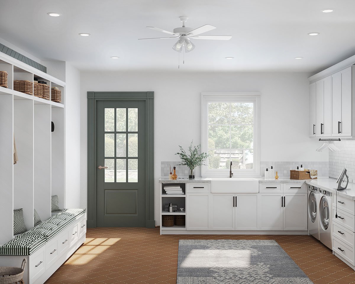 Recessed Laundry Mudroom airpro ceiling fan