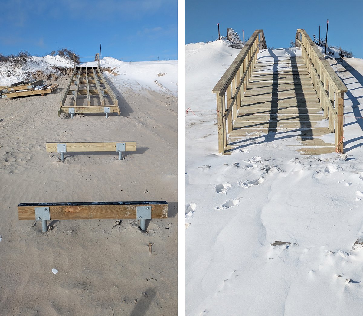 before and after boardwalk