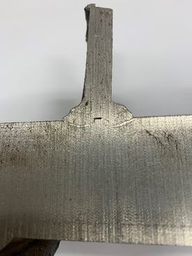 cut and etch square shaft weld