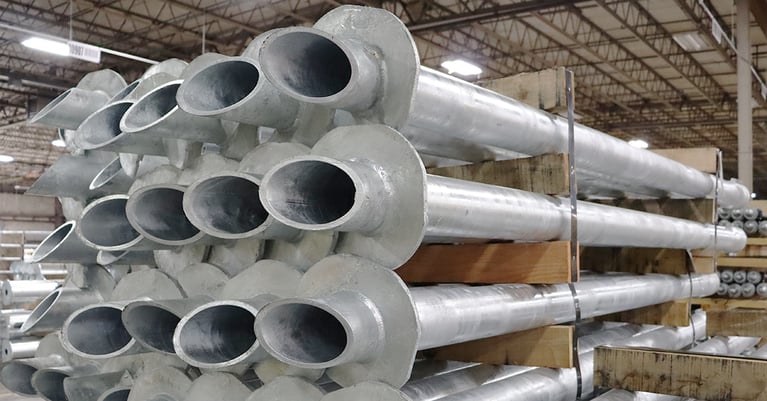 Single Helix Round Shaft Lead Section Helical Piles