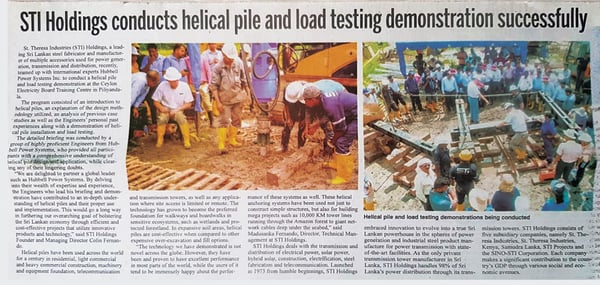 sri-lanka-helical-piles-newspaper