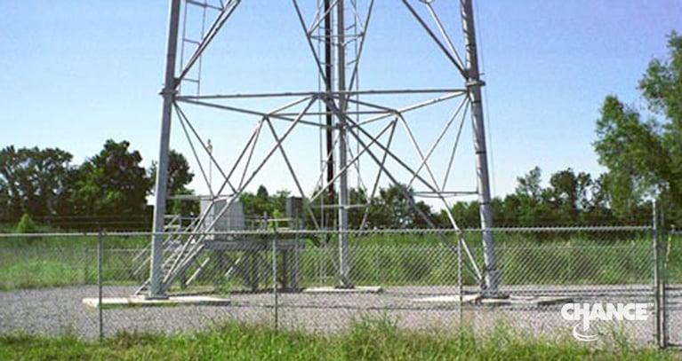 telecom lattice tower with helical piles