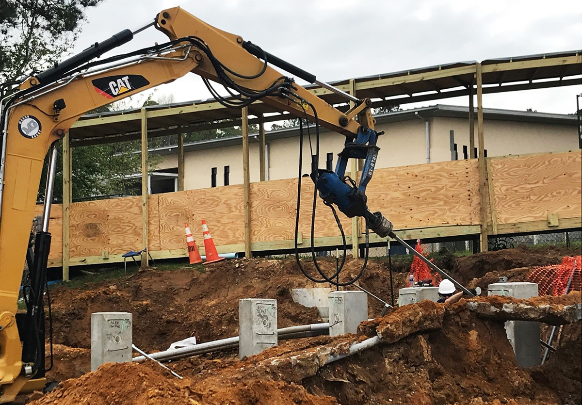 Helical Tieback Anchors Used to Reinforce Soldier Pile Wall