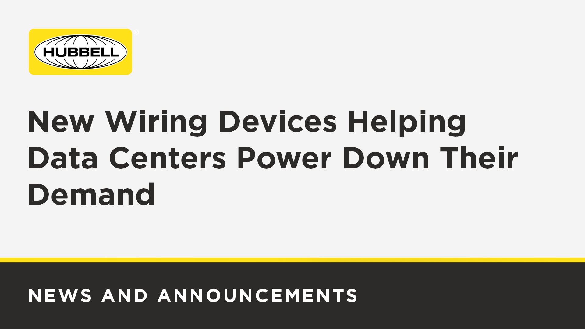 New Wiring Devices Helping Data Centers Power Down Their Demand