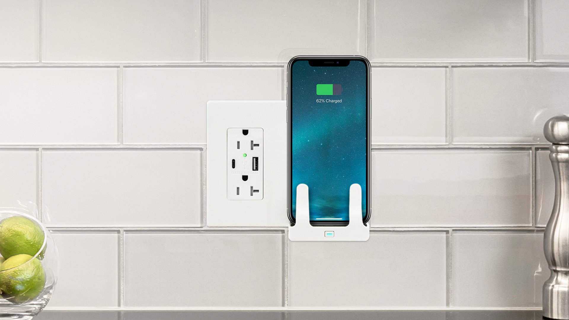 Remove the clutter of wires with Hubbell's new Qi-Certified Wireless Wall-Mount Phone Chargers
