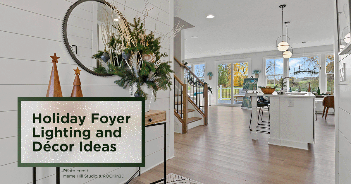 Holiday Foyer Lighting and Décor Ideas