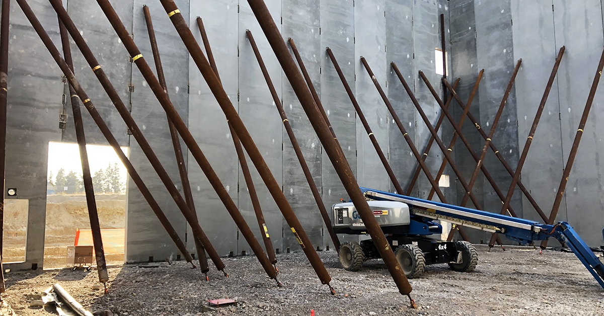 Tilt-Up Concrete Panels: Save with CHANCE temporary supports